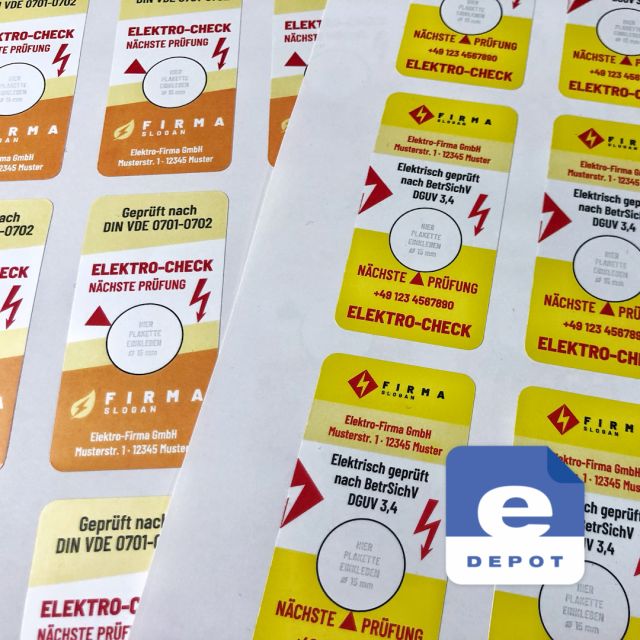 Grundplakette für Elektro-Check L